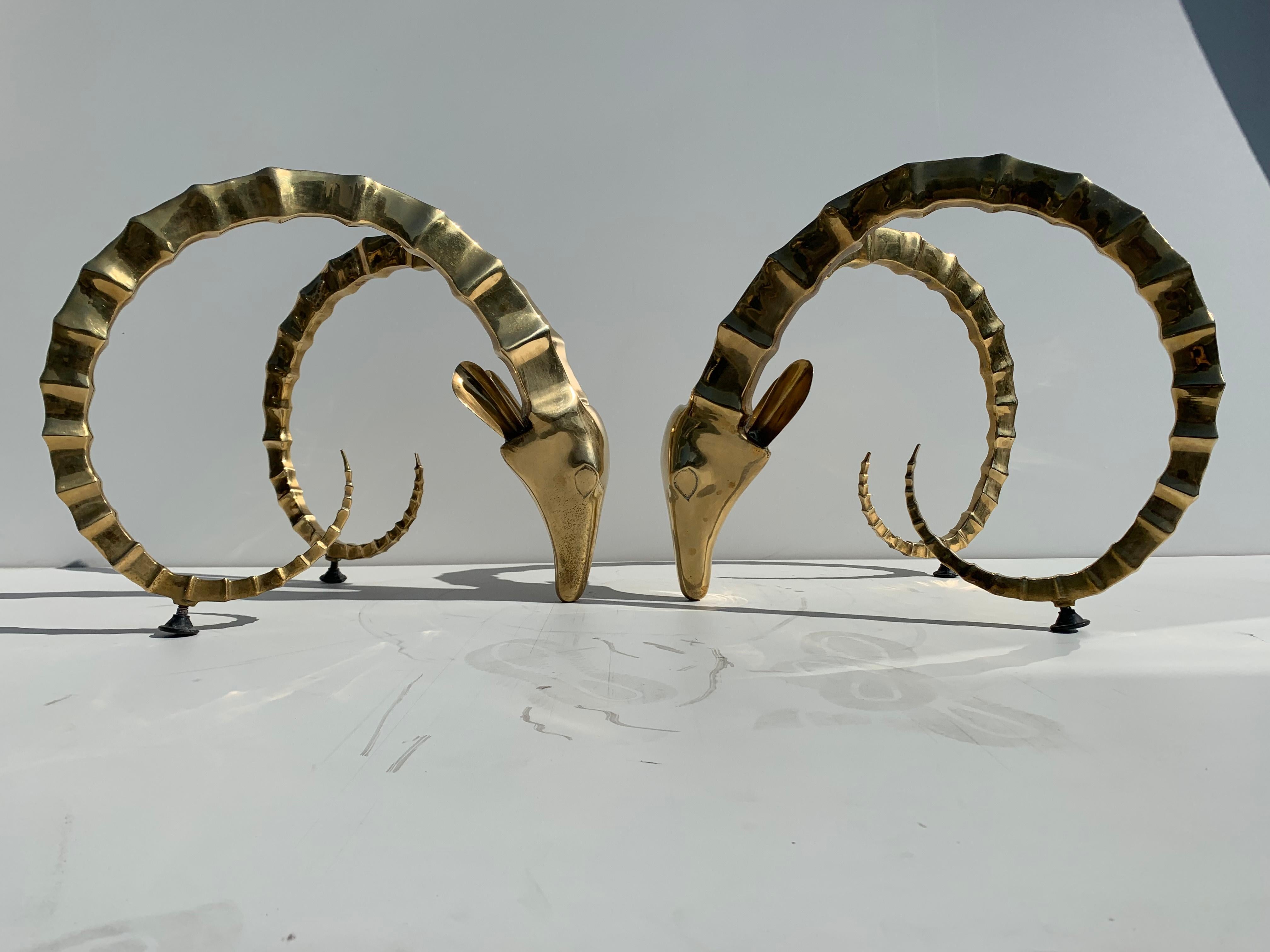 Italian Brass Ibex Ram Coffee Table