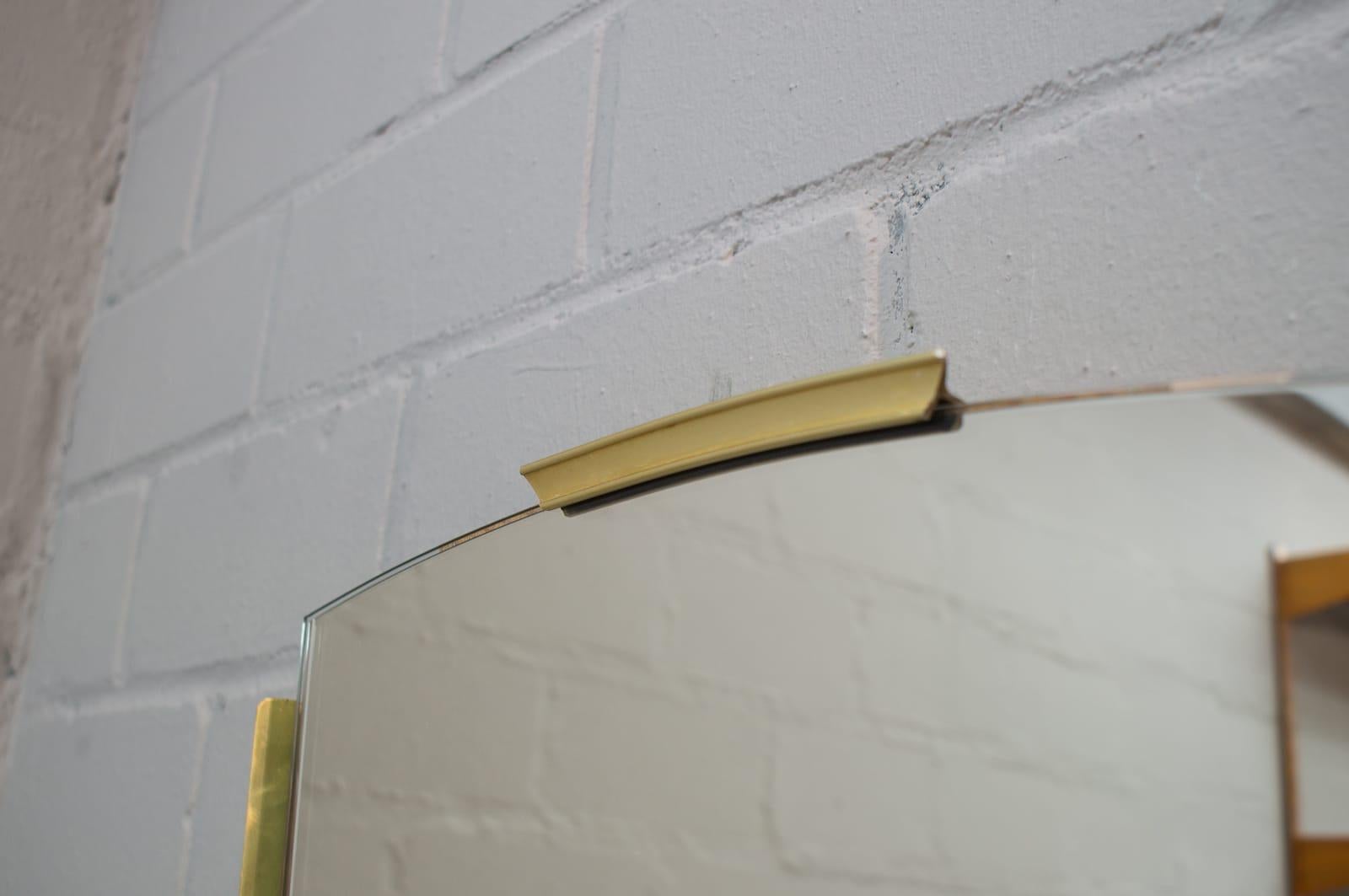 Brass Illuminated Wall Mirror by Ernest Igl for Hillebrand, Germany 1950s For Sale 3