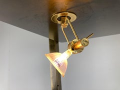 Brass Illuminated Wall Unit by Belgochrom, 1970s
