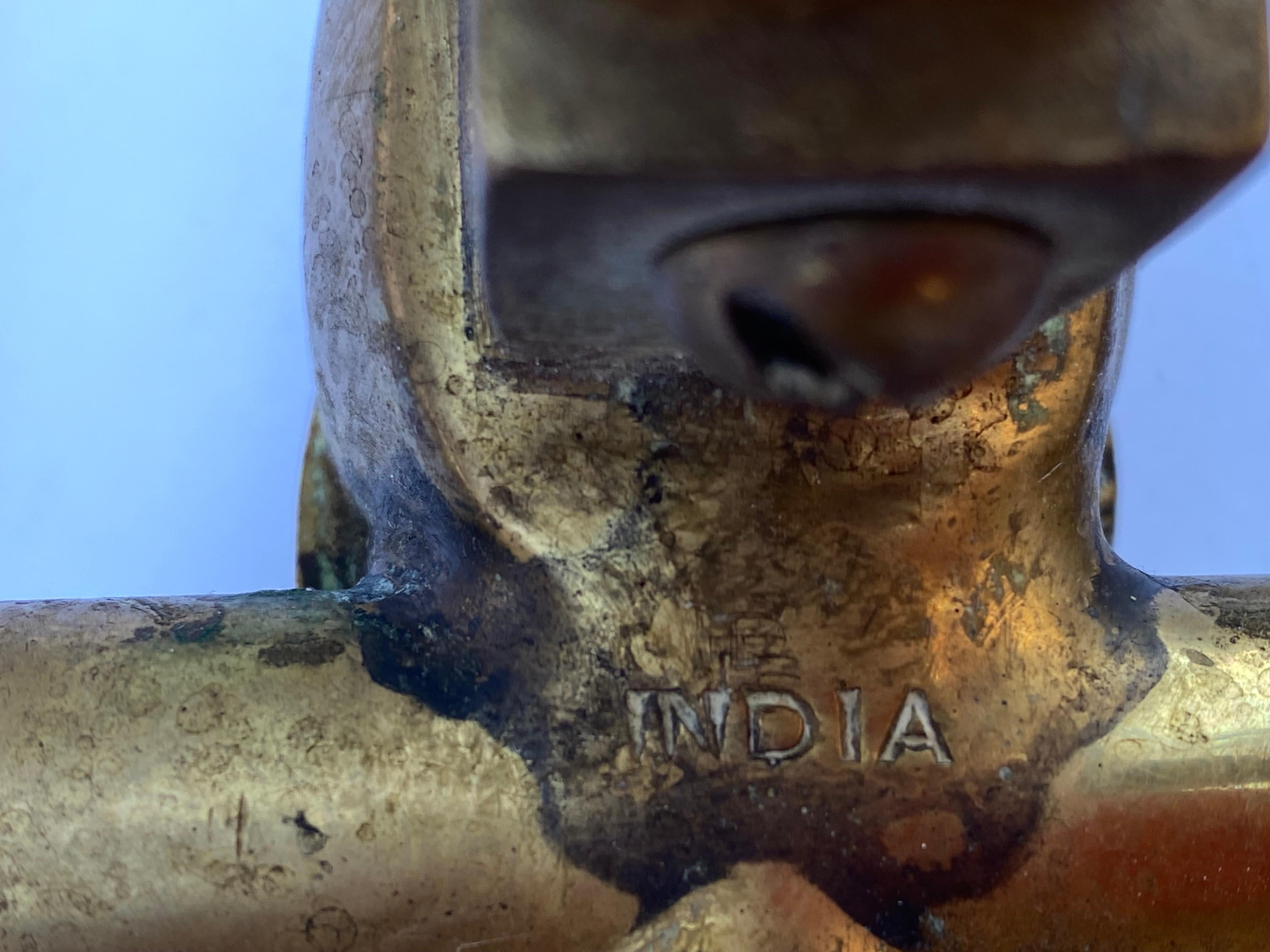 Late 20th Century Brass India Andirons