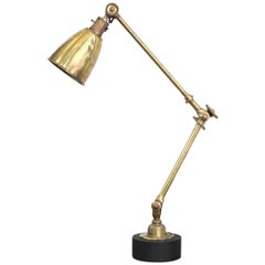 Antique Brass Industrial Task Lamp by Dugdills, circa 1910