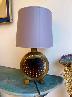 Brass Infinity Lamp, Italy, 1970s