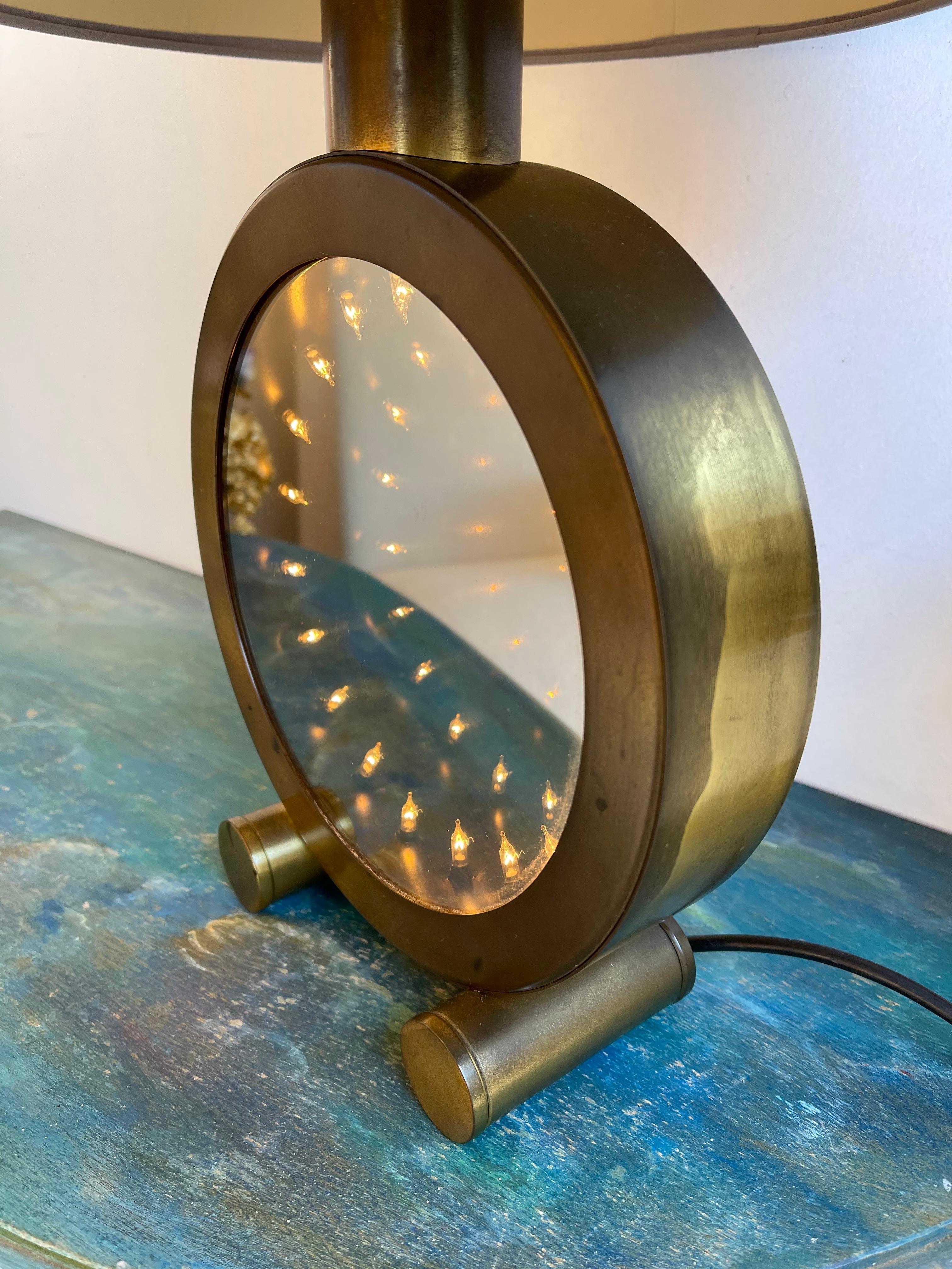 Brass Infinity Lamp, Italy, 1970s In Good Condition In SAINT-OUEN, FR