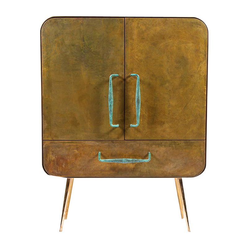 Brass Ingot Cabinet by Atelier Thomas Formont For Sale