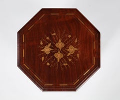Brass Inlaid Teak Anglo-Indian Table