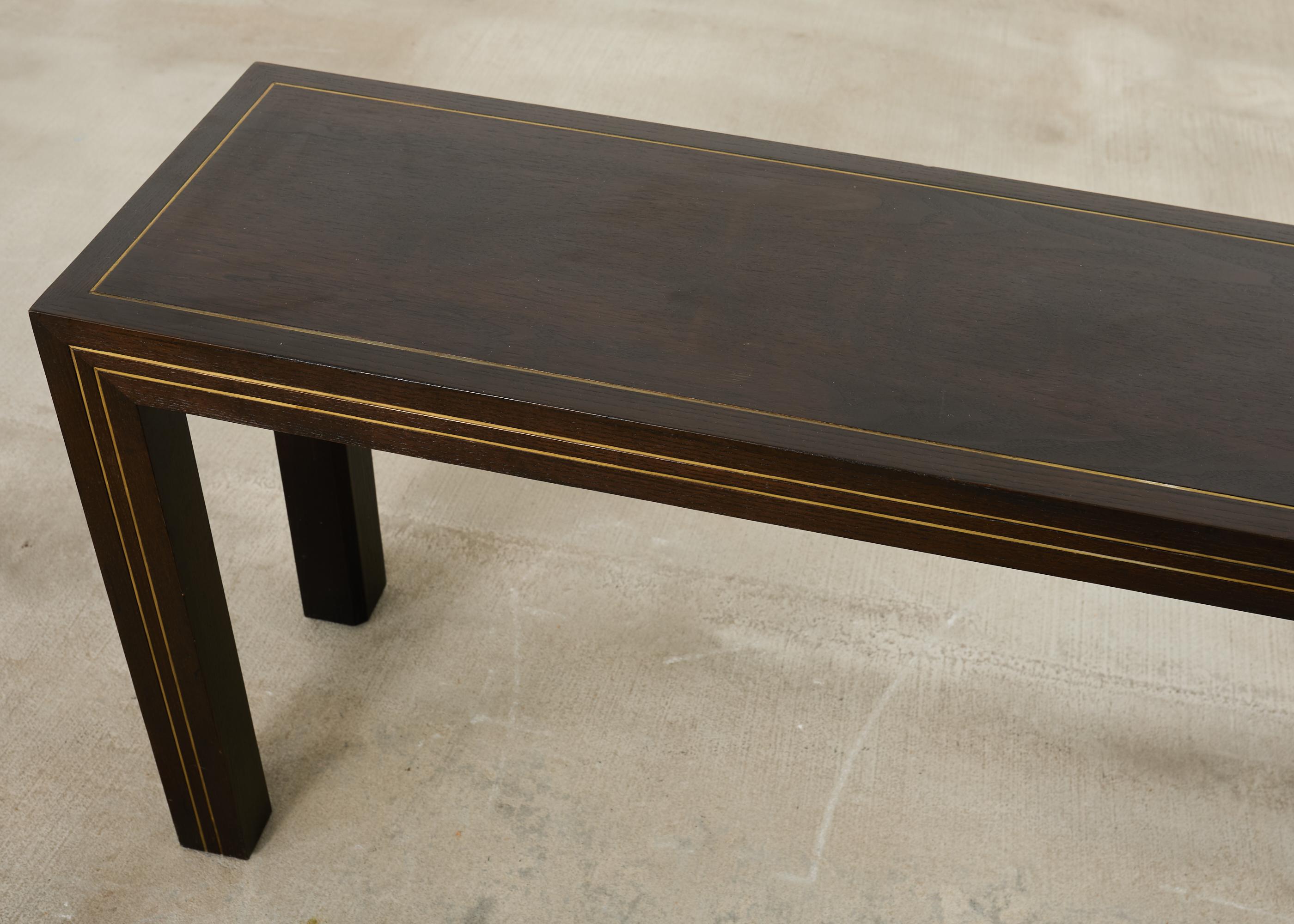 20ième siècle Table console Parsons en incrustation de laiton par John Richardson en vente