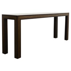 Table console Parsons en incrustation de laiton par John Richardson