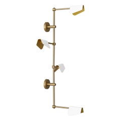 Brass "Intersection I" Wall Light, Square in Circle