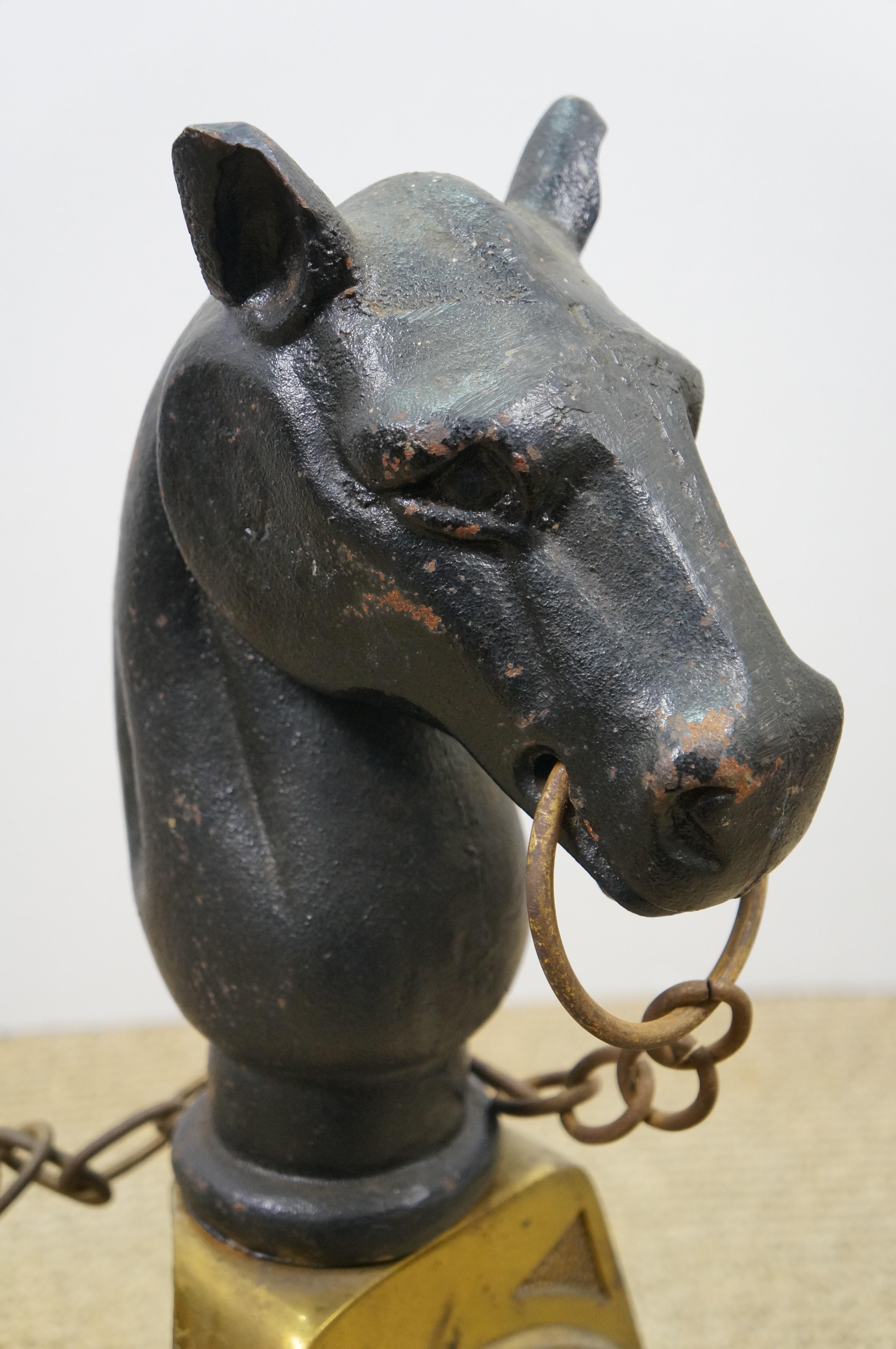 Ottone e ferro Testa di cavallo equestre Ruota del carro Cane da tiro Androni da 19
