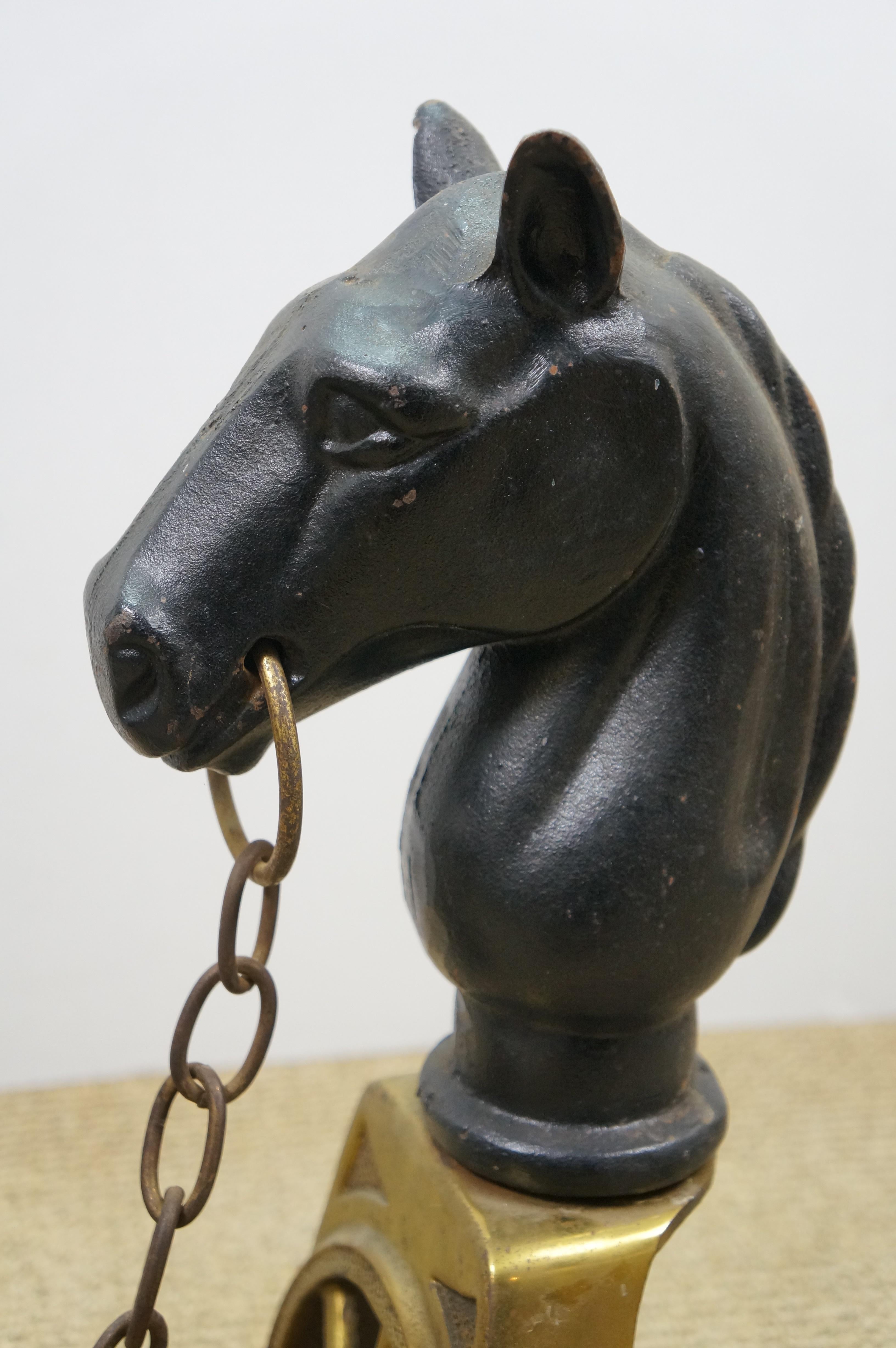 Ottone e ferro Testa di cavallo equestre Ruota del carro Cane da tiro Androni da 19