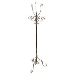 Brass Iron Hat and Coat Rack by Meazza in the Style of Piero Fornasetti, Italy