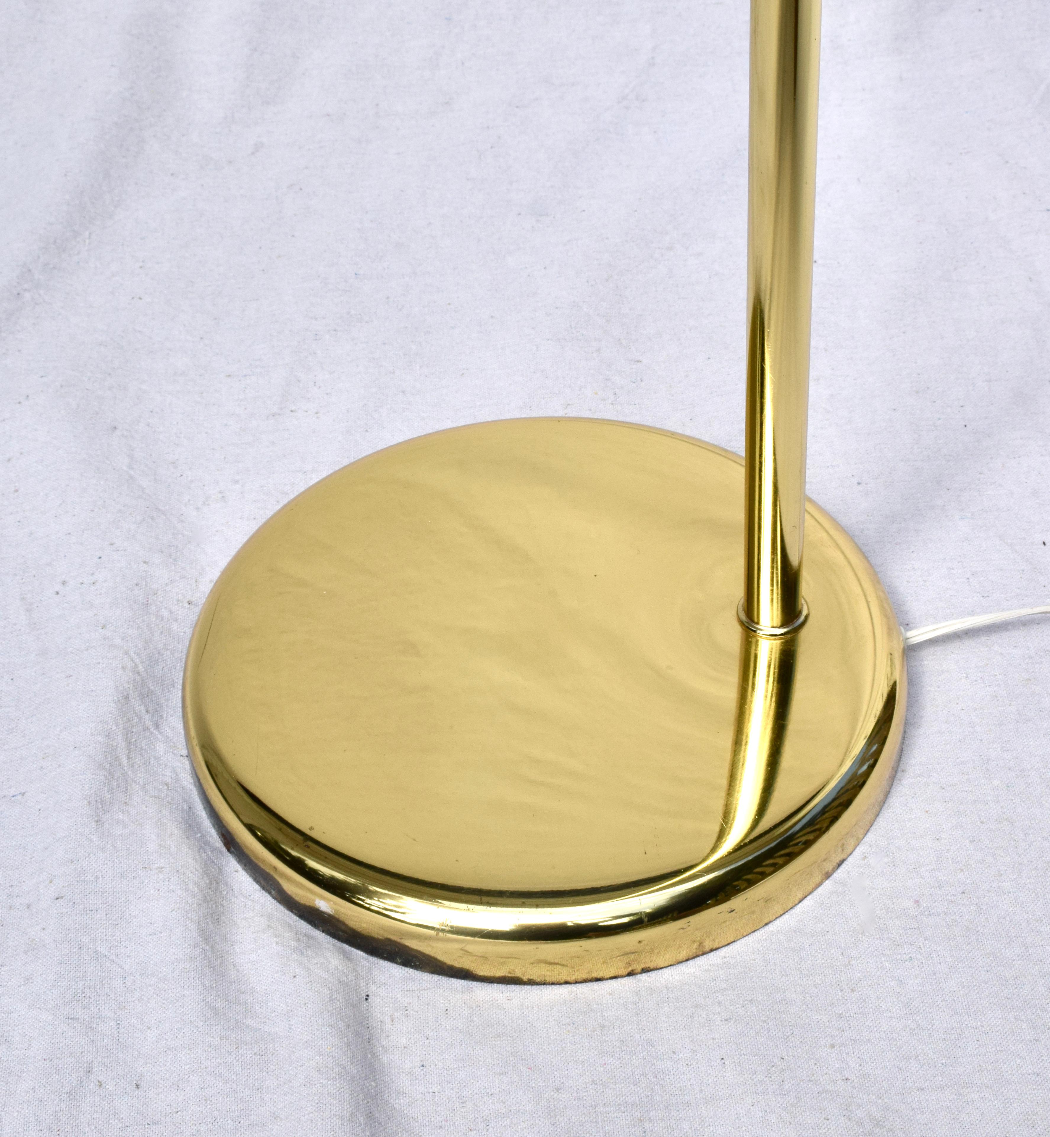 Late 20th Century Mid Century Brass Italian Arc Floor Lamp For Sale