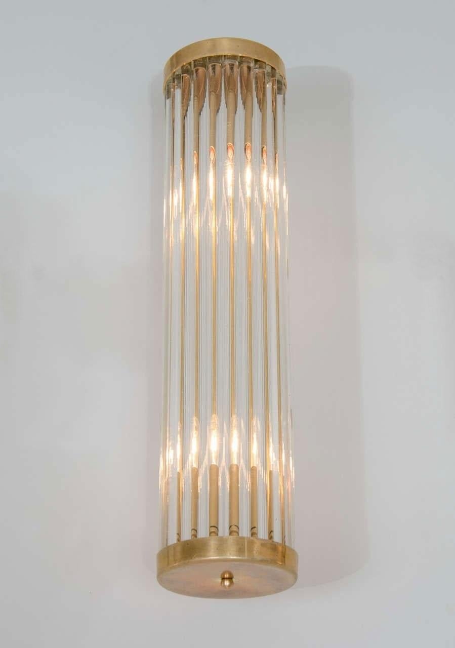 Mid-Century Modern Brass Italian Arm Wall Light For Sale
