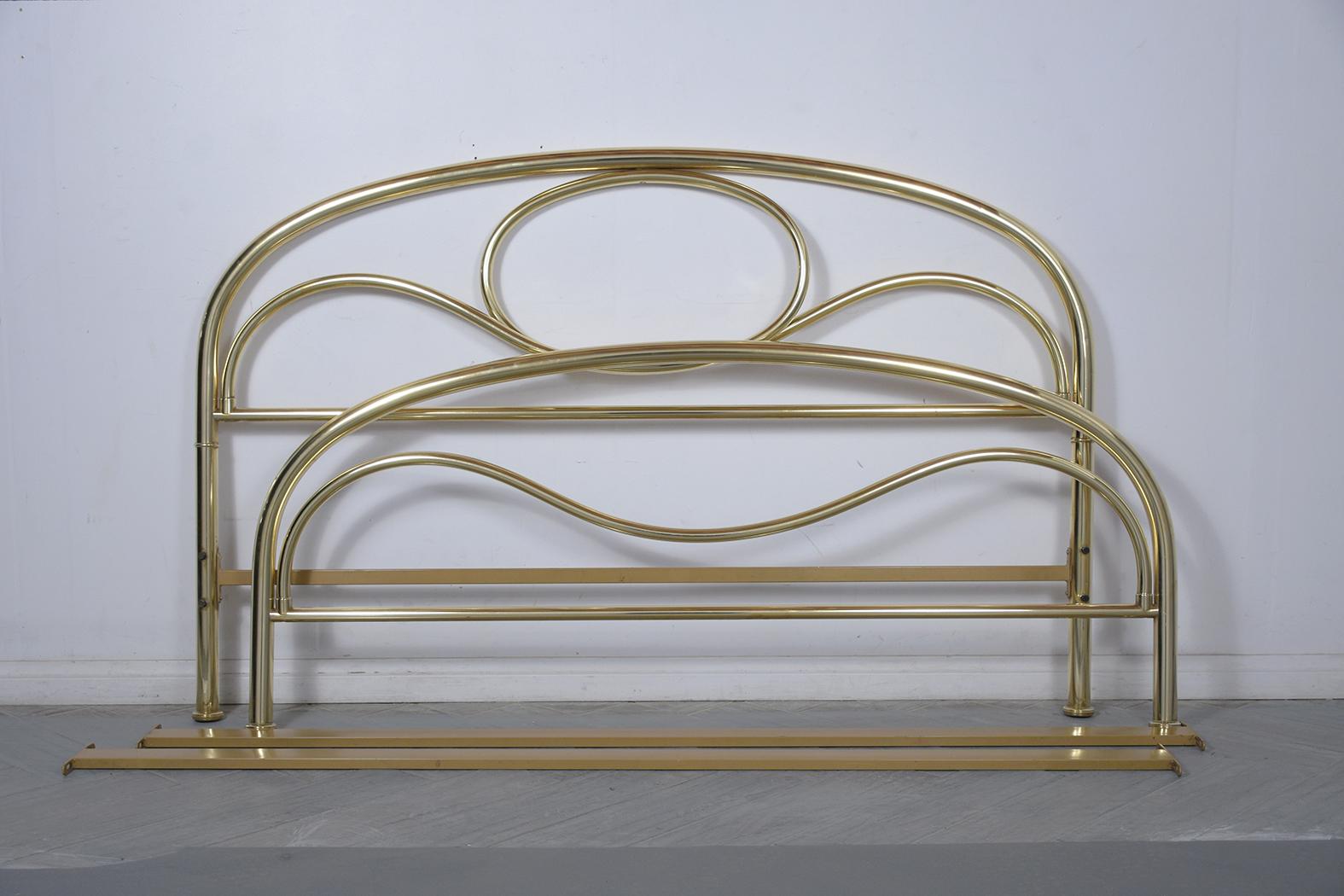 Mid-20th Century Art Deco Queen Size Bed Frame