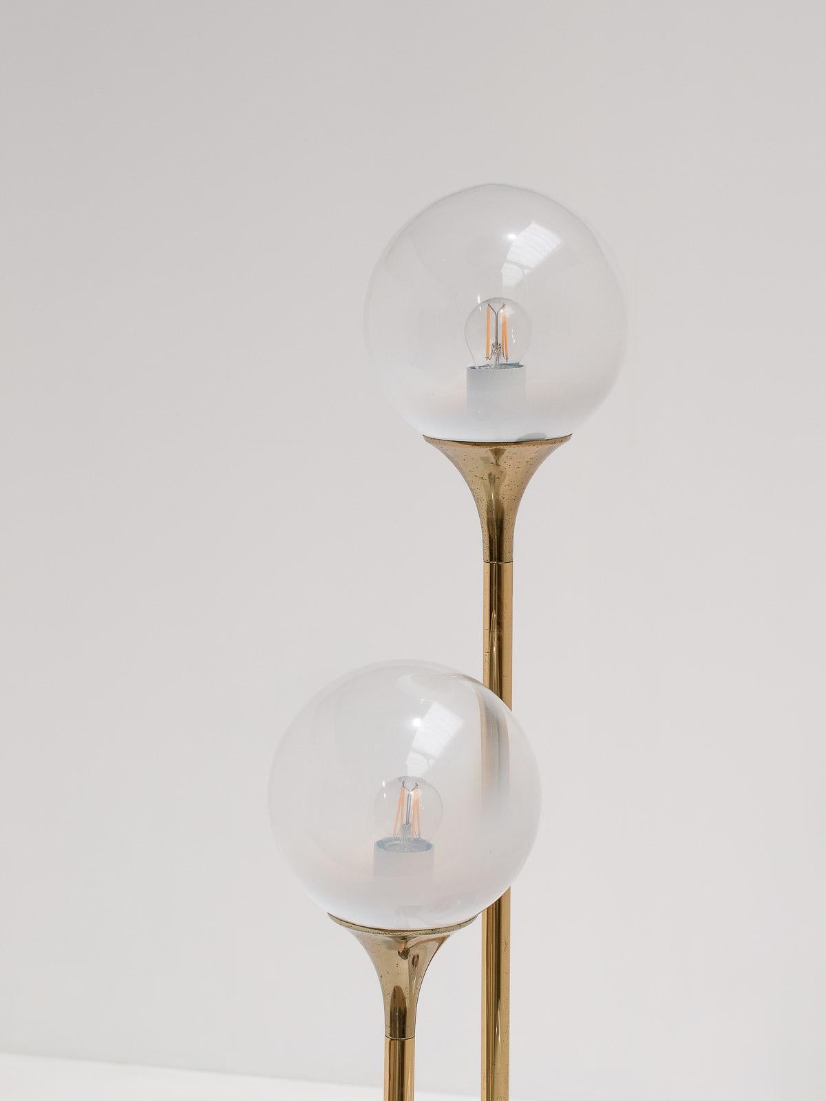 Mid-20th Century Brass Italian Floor Lamp by Targetti Sankey, Italy 1960s For Sale