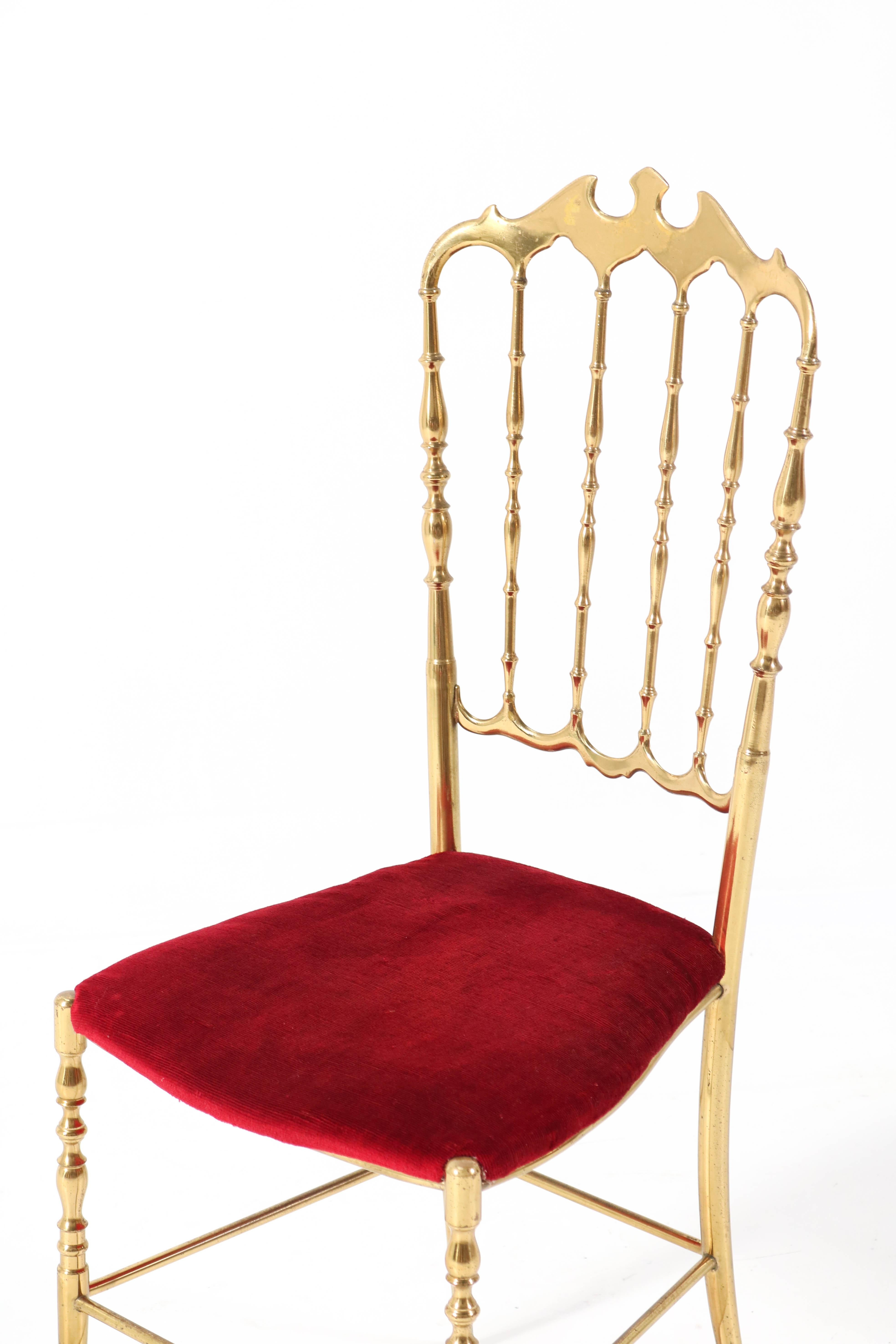 Brass Italian Mid-Century Modern Chair by Chiavari, 1960s 2
