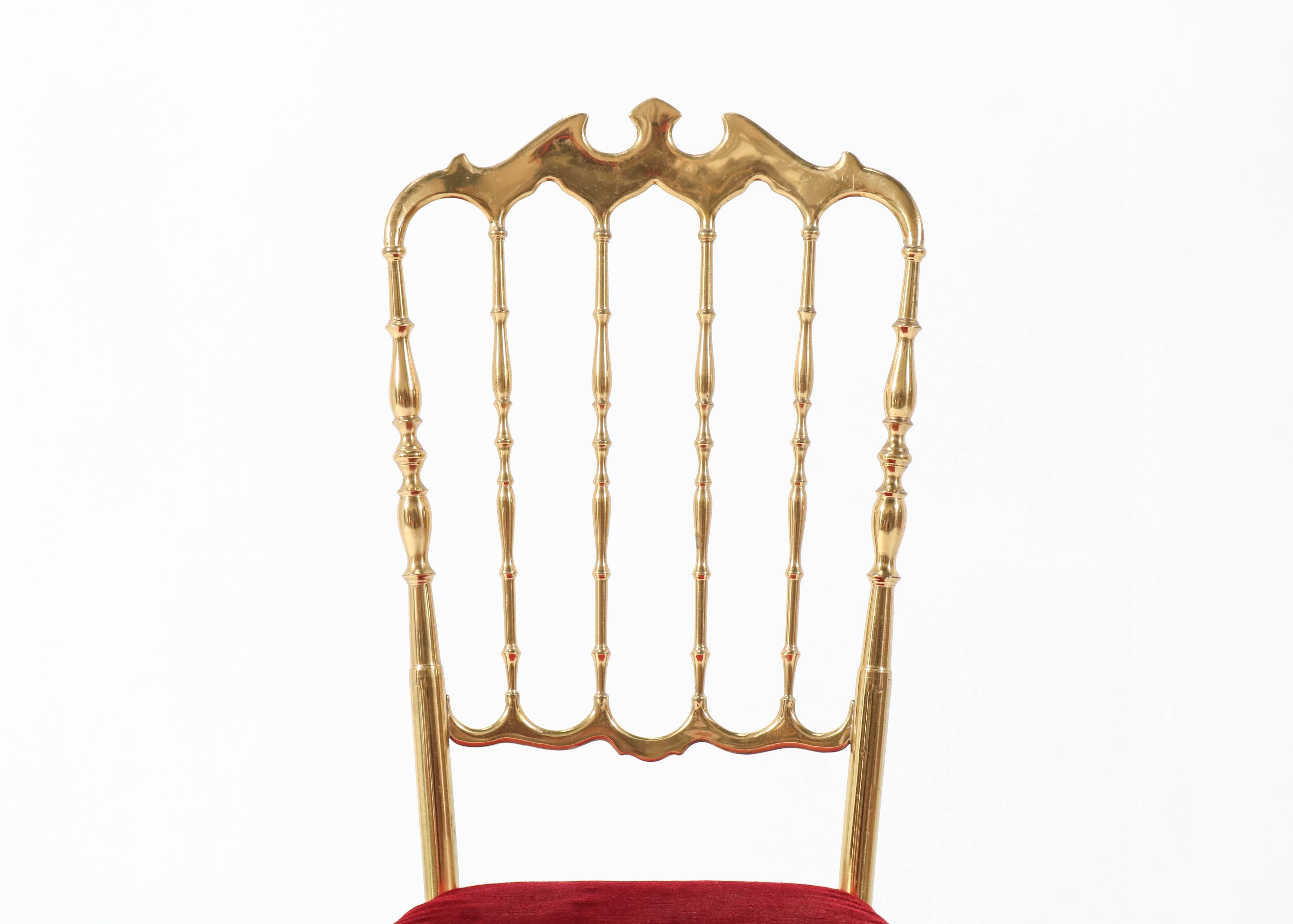 Brass Italian Mid-Century Modern Chair by Chiavari, 1960s 3