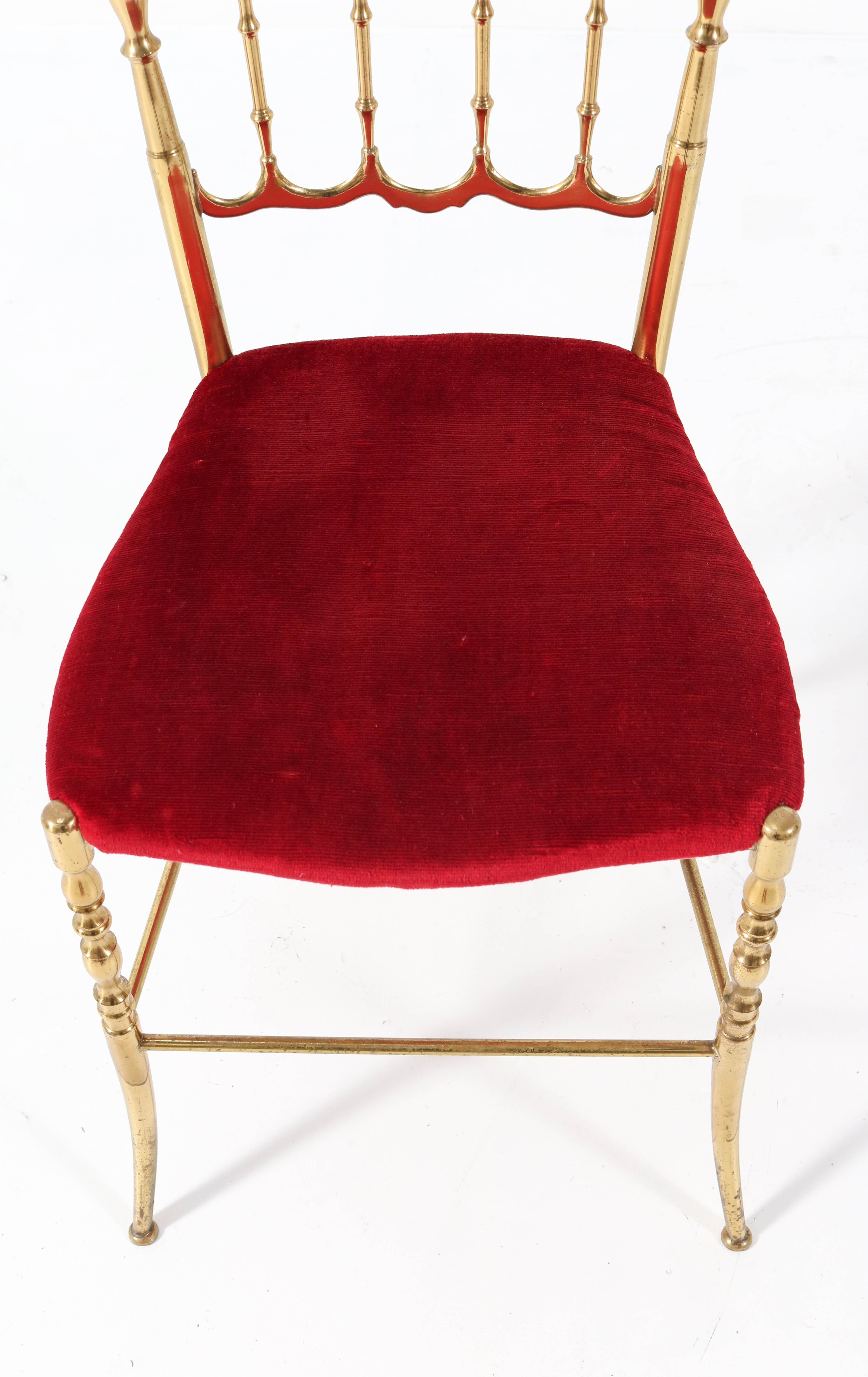 Brass Italian Mid-Century Modern Chair by Chiavari, 1960s 4
