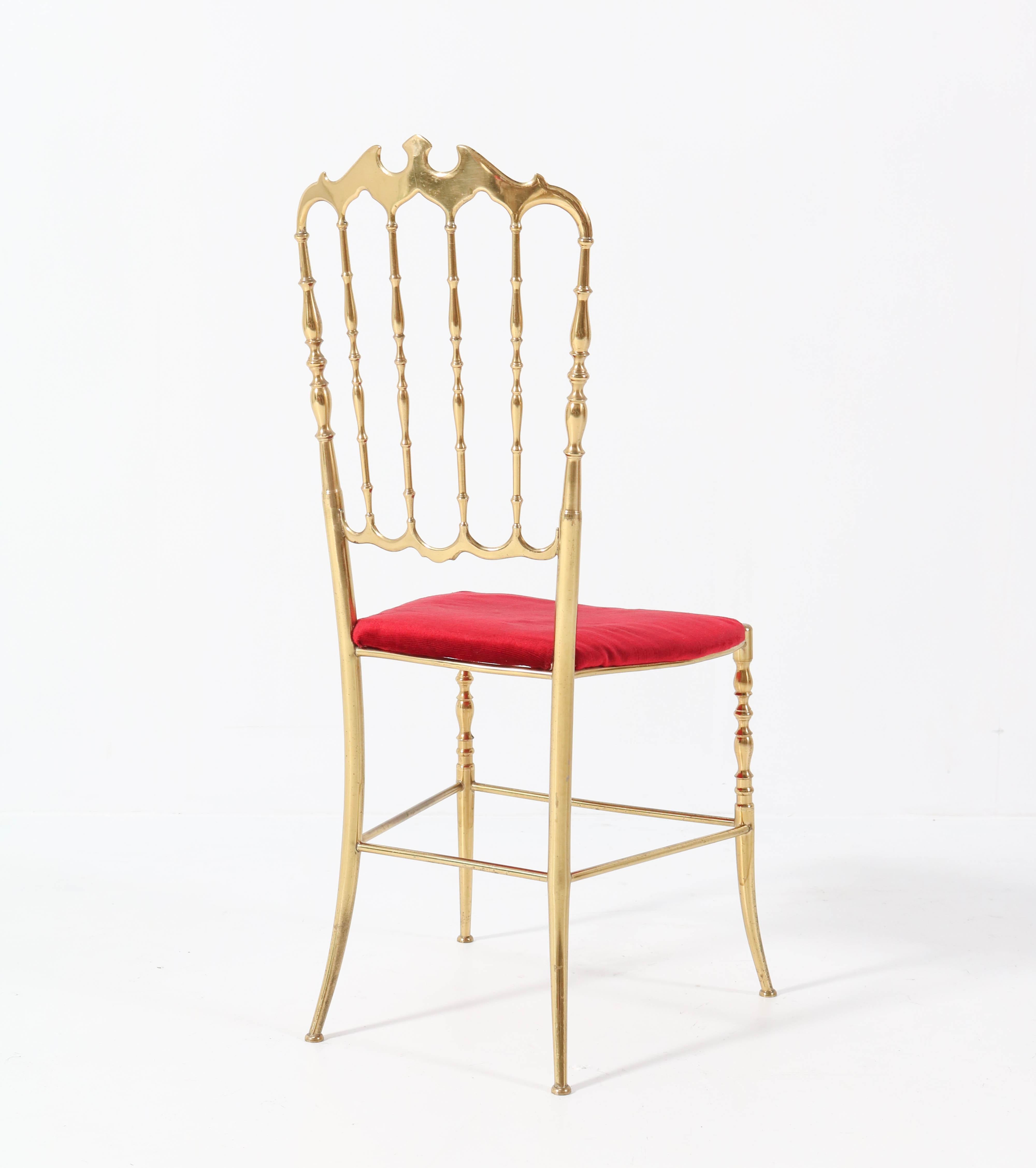 Brass Italian Mid-Century Modern Chair by Chiavari, 1960s 5