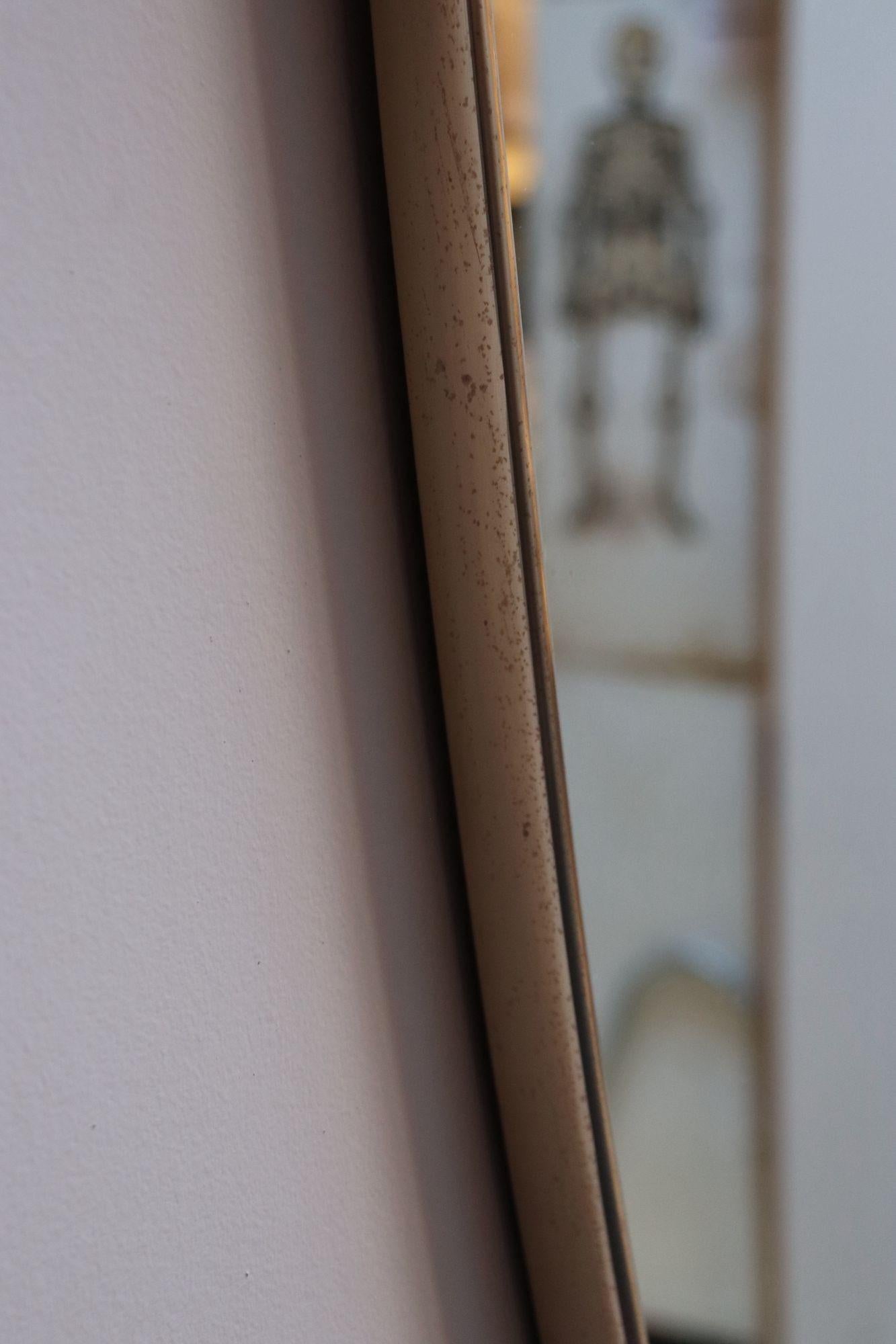 Brass Italian Modern Mirror with Coronet and Scroll Decoration after Gio Ponti 5