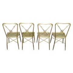 4 Italian Nautical Dining Chairs in the Manner of Gio Ponti