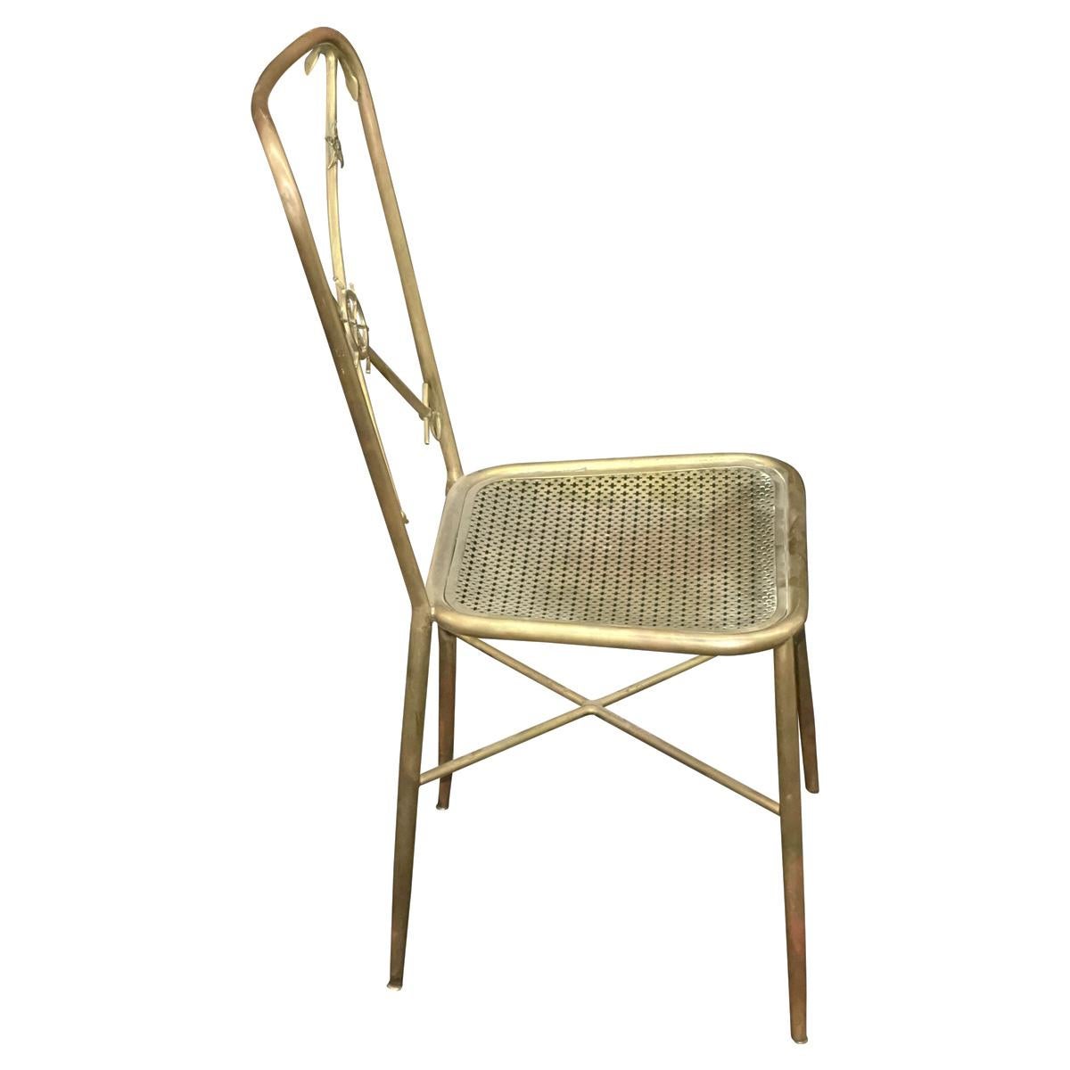 Modern 4 Italian Nautical Dining Chairs in the Manner of Gio Ponti For Sale