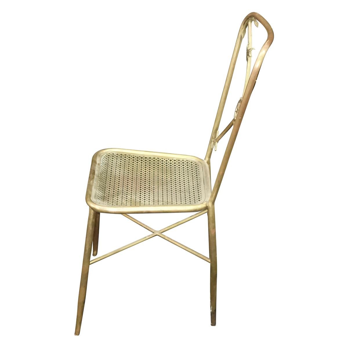Mid-20th Century 4 Italian Nautical Dining Chairs in the Manner of Gio Ponti For Sale