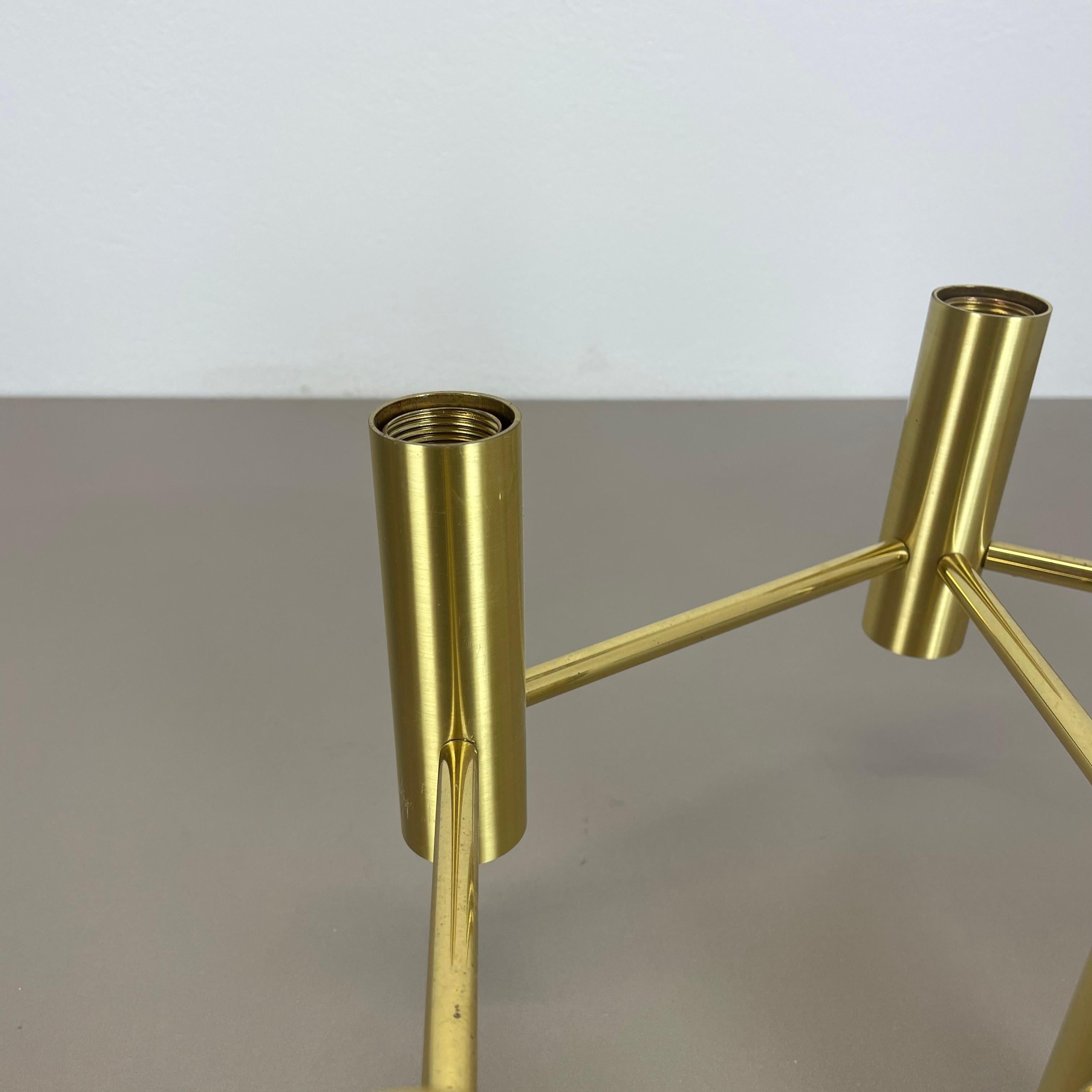 Brass Italian Stilnovo Style Atomic Space Age Ceiling Light Sconces, Italy, 1970 For Sale 10