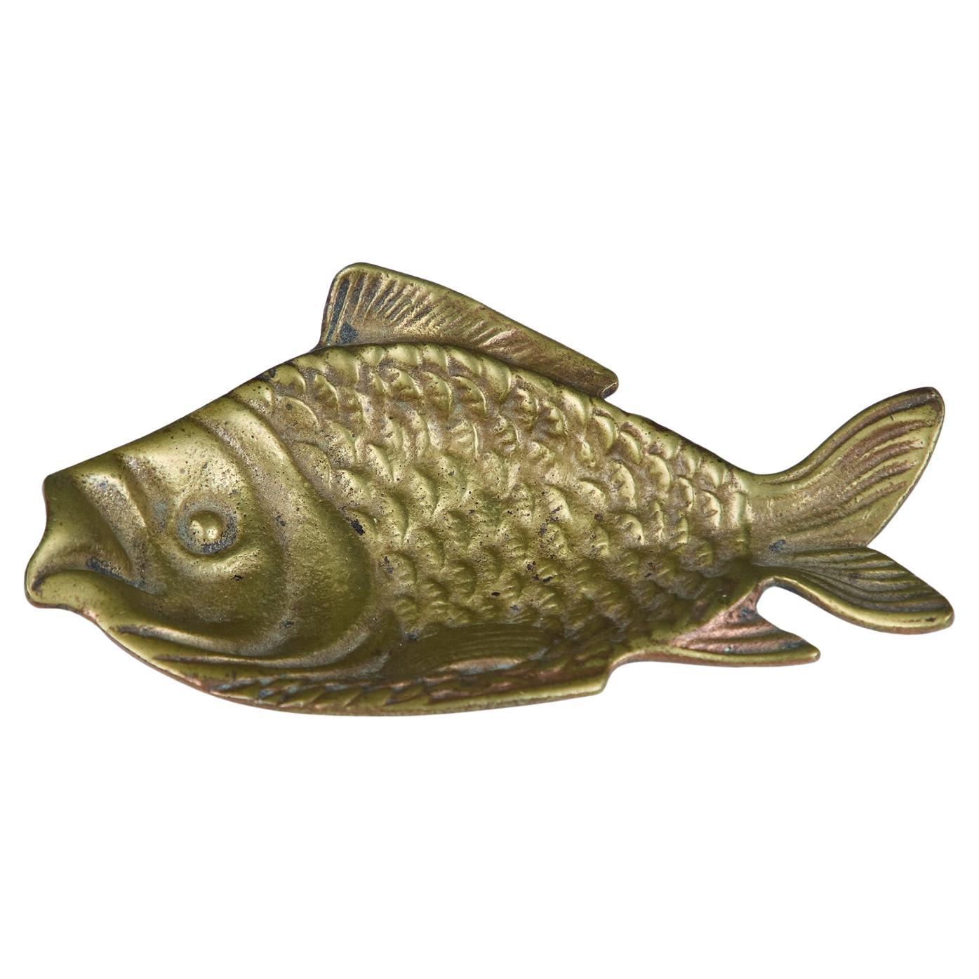 Brass Japanese Fish Dish