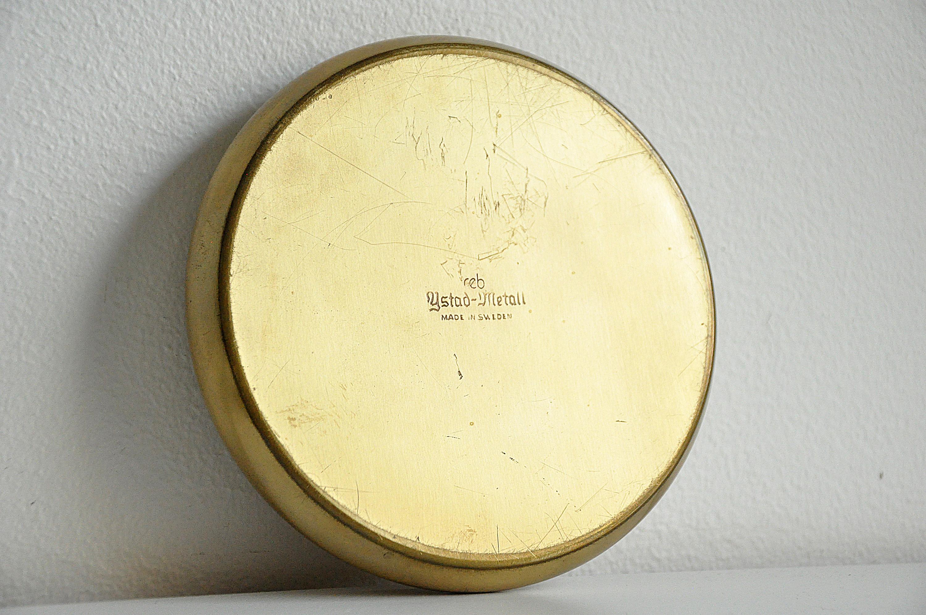 Brass Jar by Carl Einar Borgström for Ystad-Metall, 1930s For Sale 3