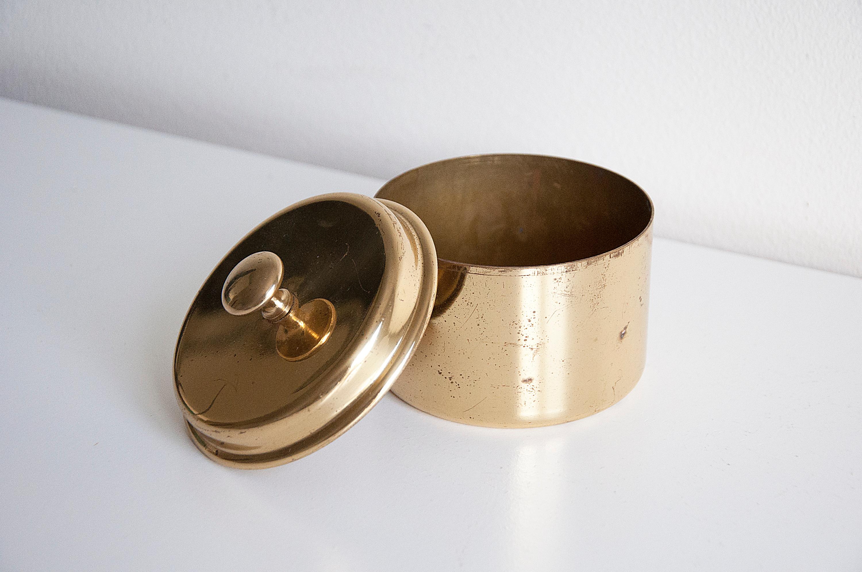 Brass Jar by Hans-Agne Jakobsson for Hans-Agne Jakobsson Ab, Sweden 1960's For Sale 1