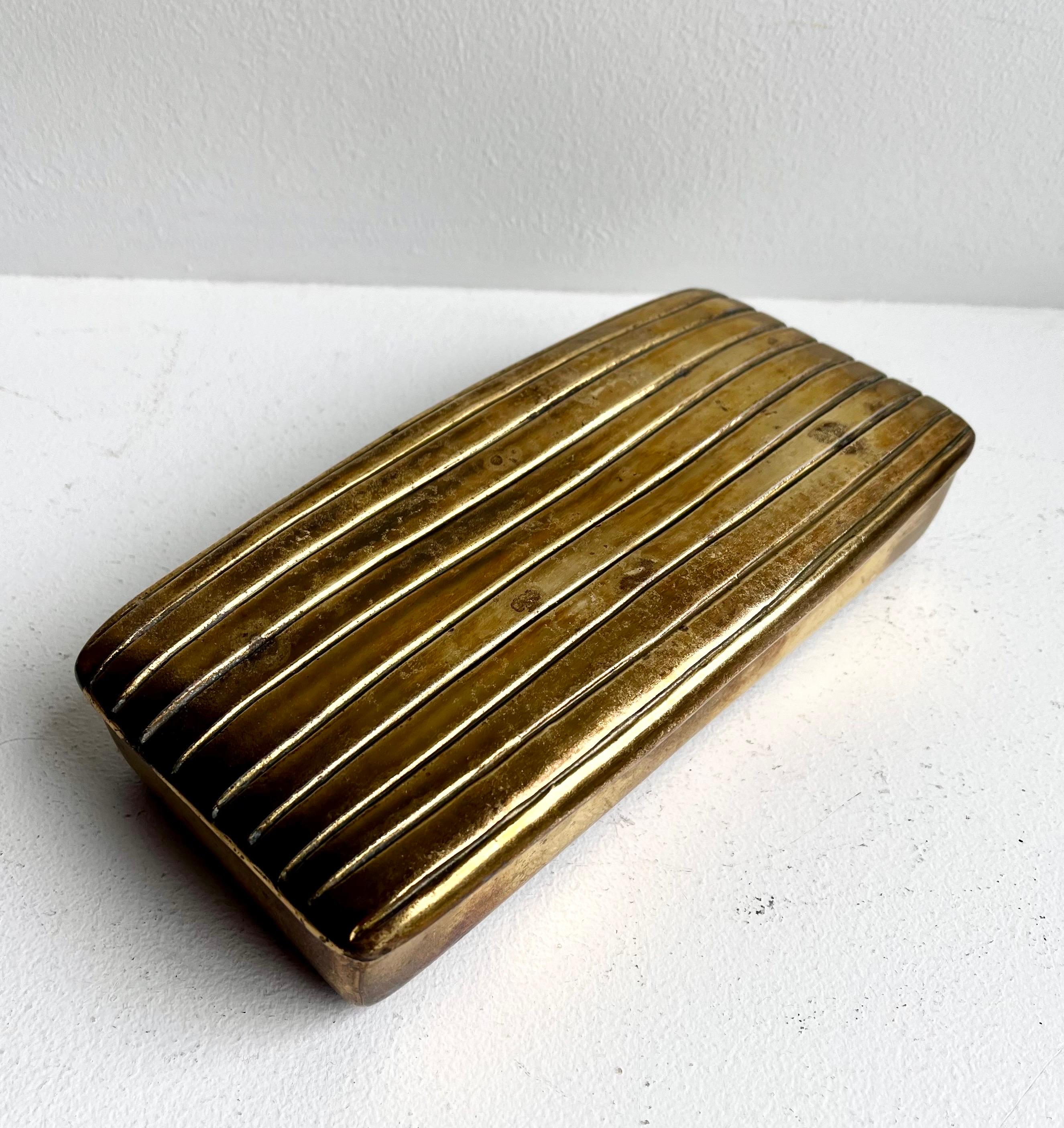 Mid-Century Modern Brass Jewelery Box by Ben Seibel for Jenfred-Ware For Sale