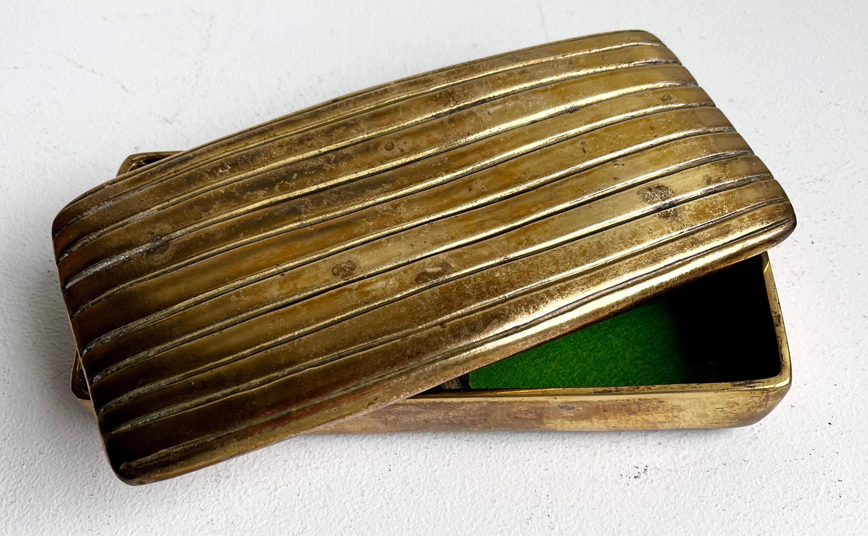 American Brass Jewelery Box by Ben Seibel for Jenfred-Ware For Sale