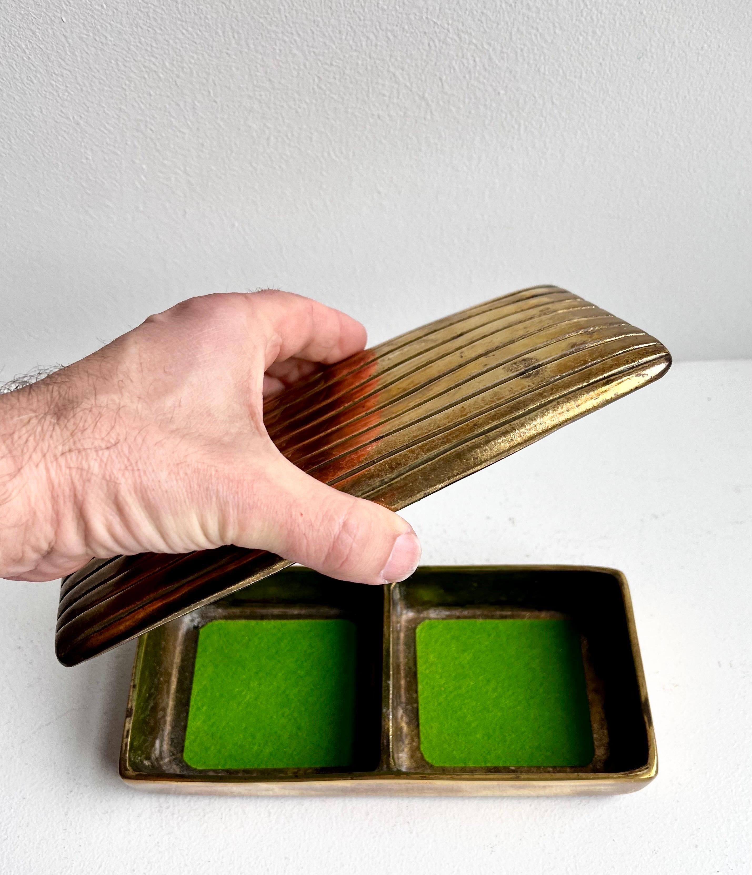Brass Jewelery Box by Ben Seibel for Jenfred-Ware For Sale 1
