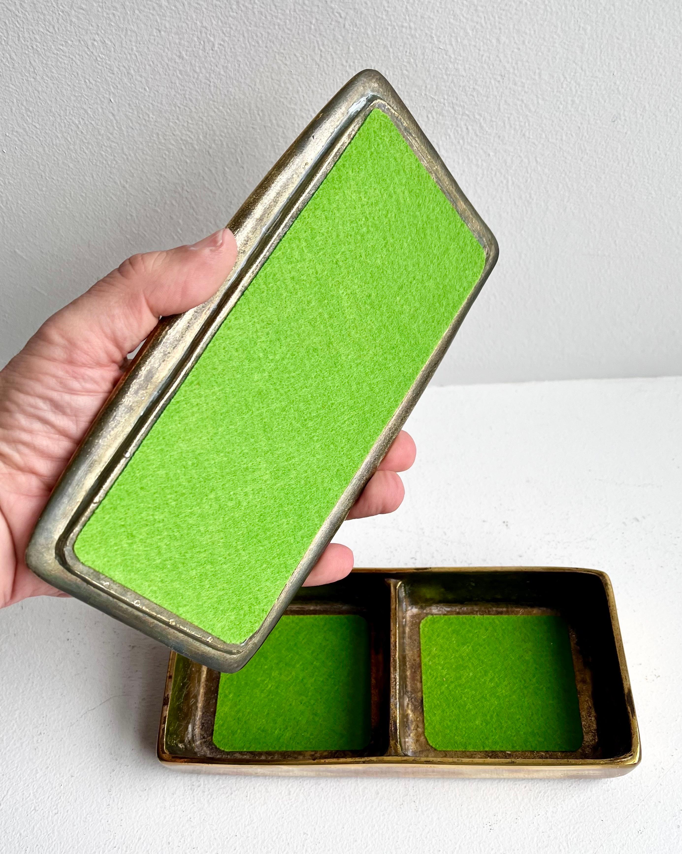 Brass Jewelery Box by Ben Seibel for Jenfred-Ware For Sale 3