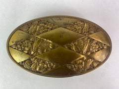 Portagioie in ottone nello stile di Dagobert Peche e Wiener Werkstätte