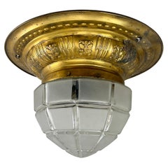 Jugendstil-Deckenleuchte aus Messing