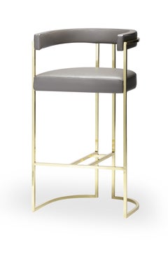 Brass Julius Bar Stool by Duistt