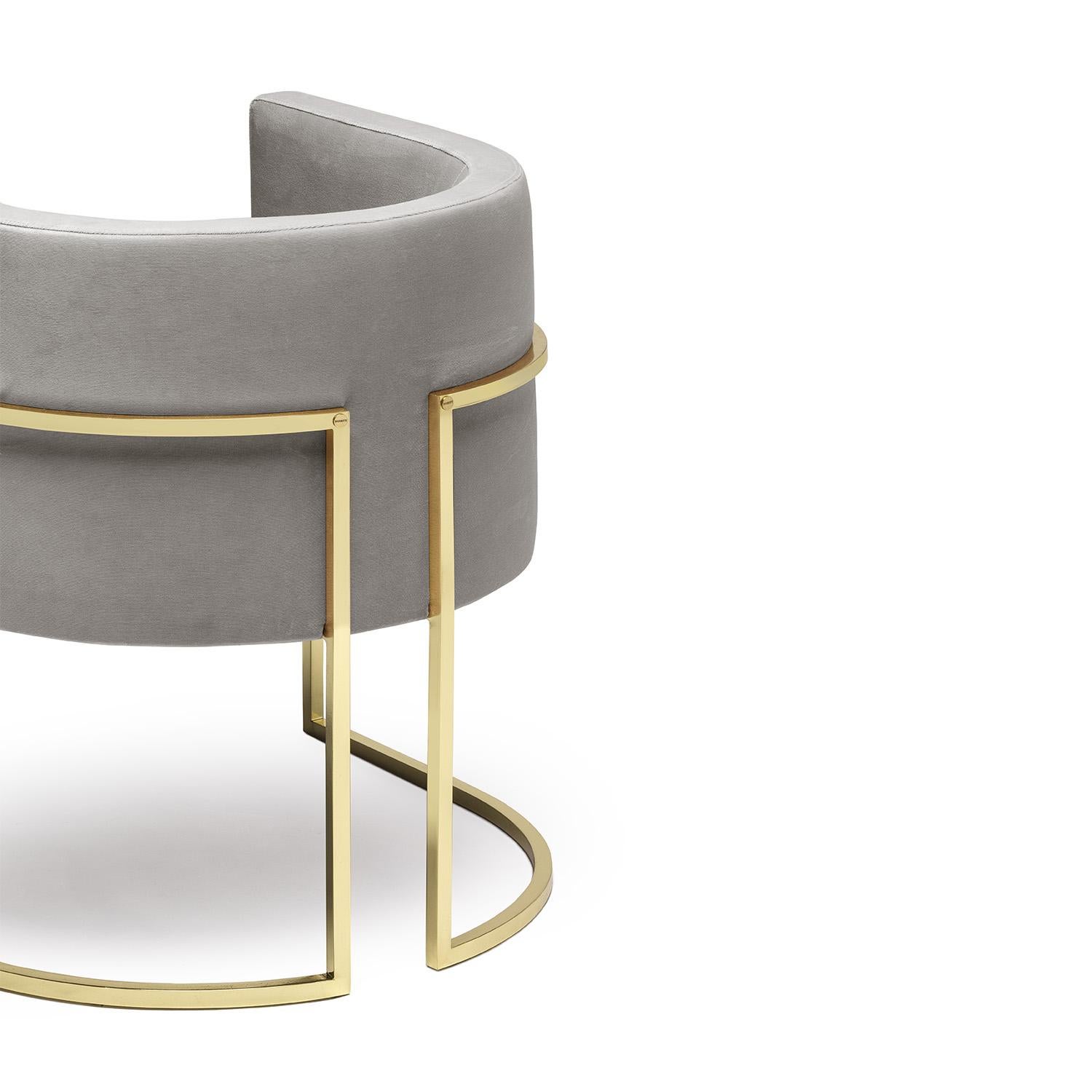 Post-Modern Brass Julius Chair by Duistt For Sale