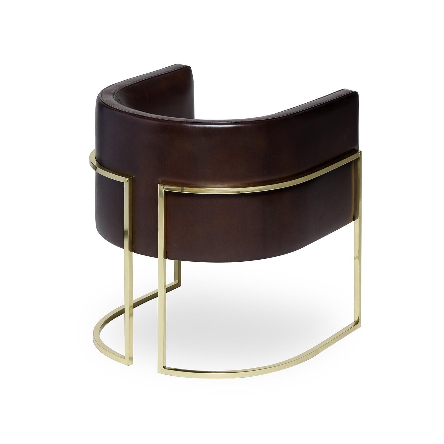 Contemporary Brass Julius Chair by Duistt For Sale