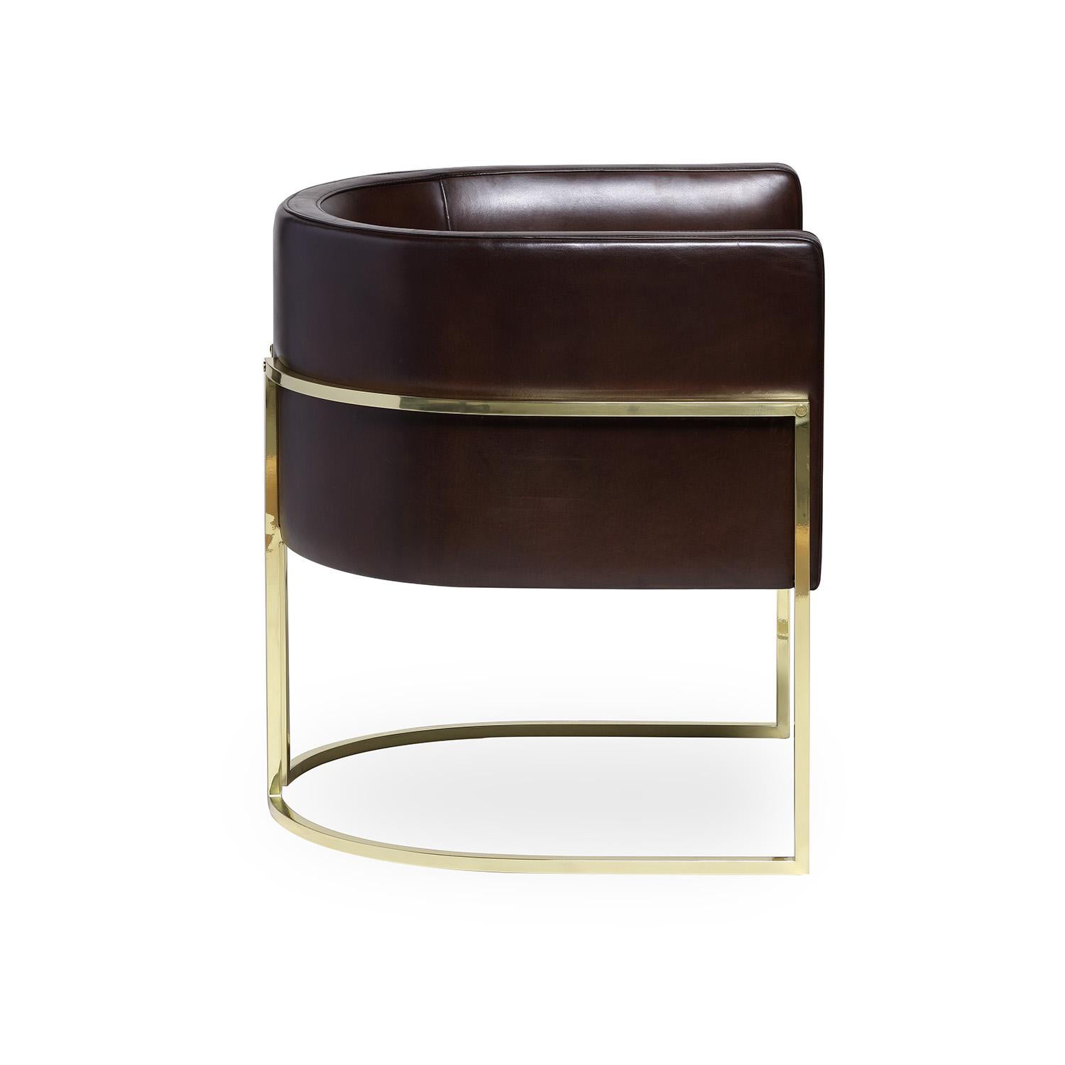 Fabric Brass Julius Chair by Duistt For Sale