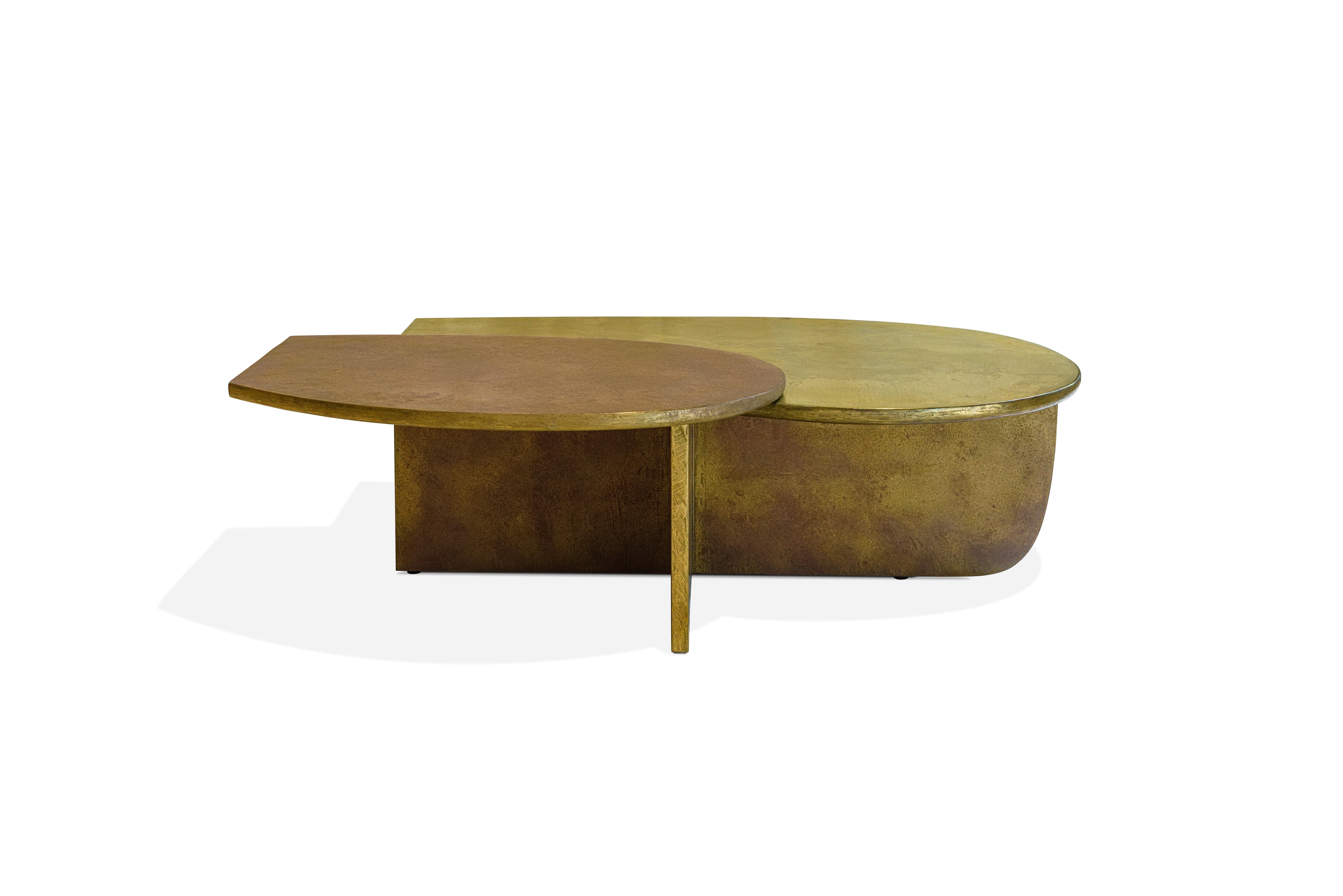 Jupiter Coffee Table by Matteo Cibic for Delvis Unlimited Brass 