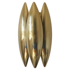 Brass Kastor Wall Lamp by Jo Hammerborg for Fog & Mørup, 1970s