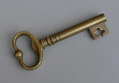 Brass Key Cork Srew Bottle Wine opener, France 1960's