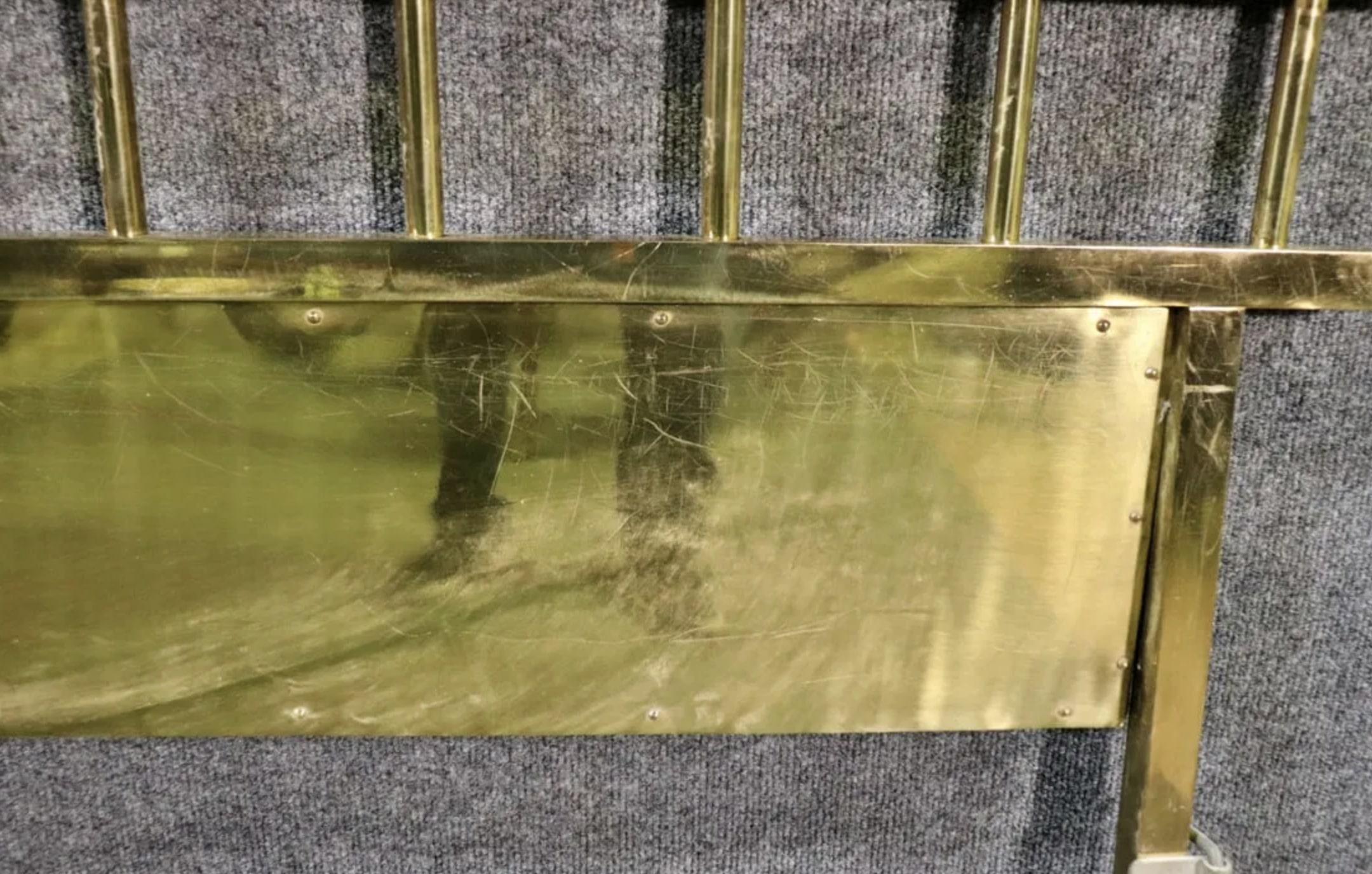Brass King Size Headboard In Fair Condition For Sale In Brooklyn, NY