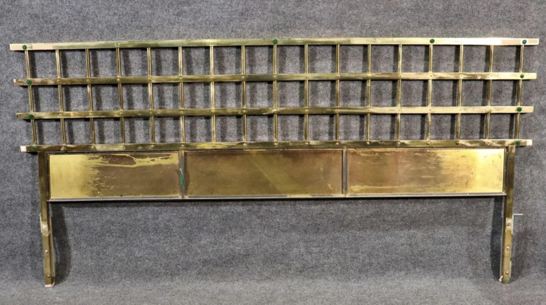 Brass King Size Headboard For Sale 3