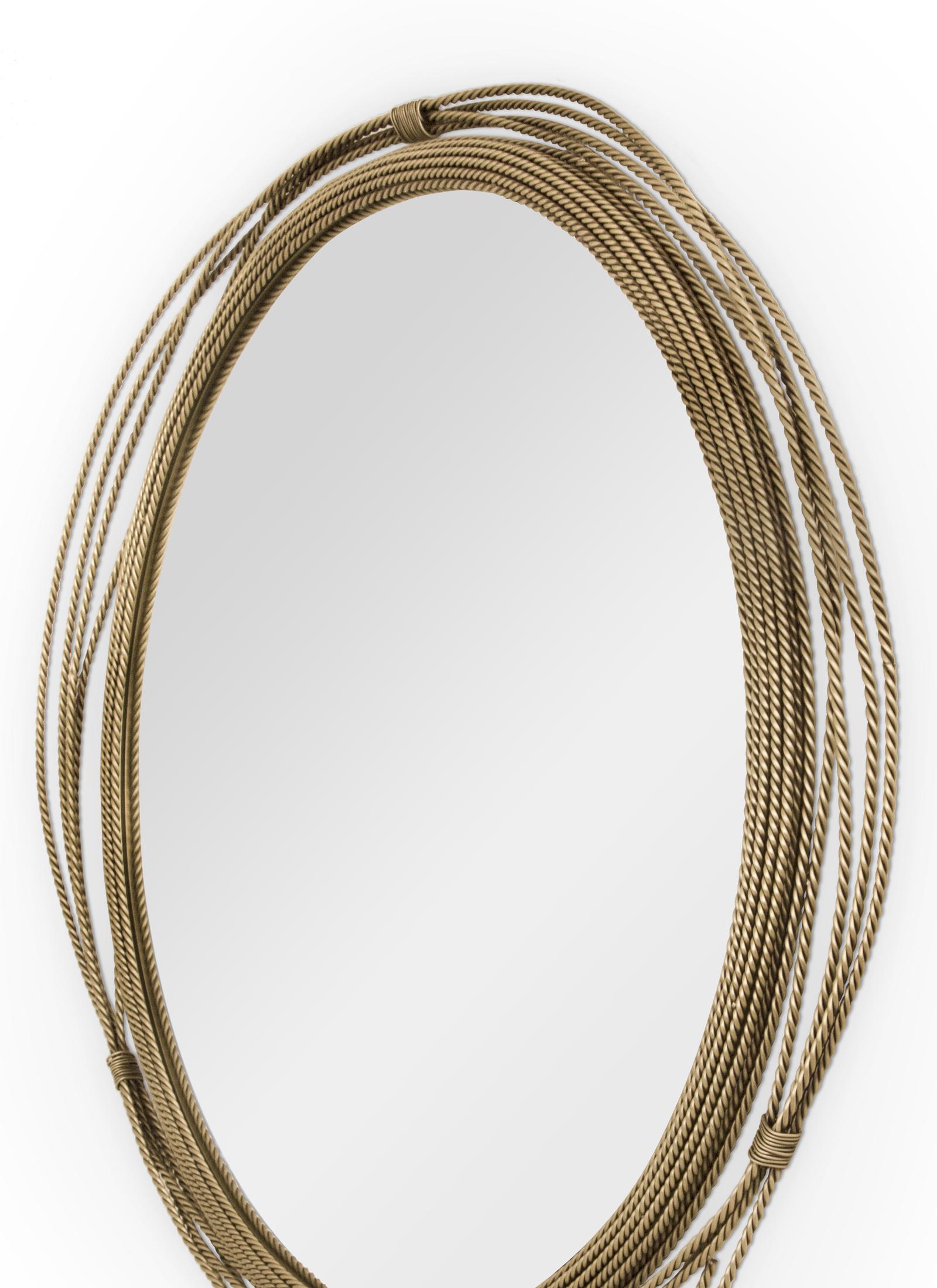 round brass mirror