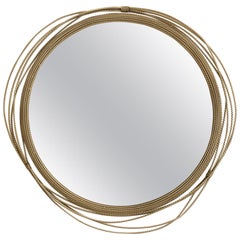 Miroir rond à nœuds en laiton