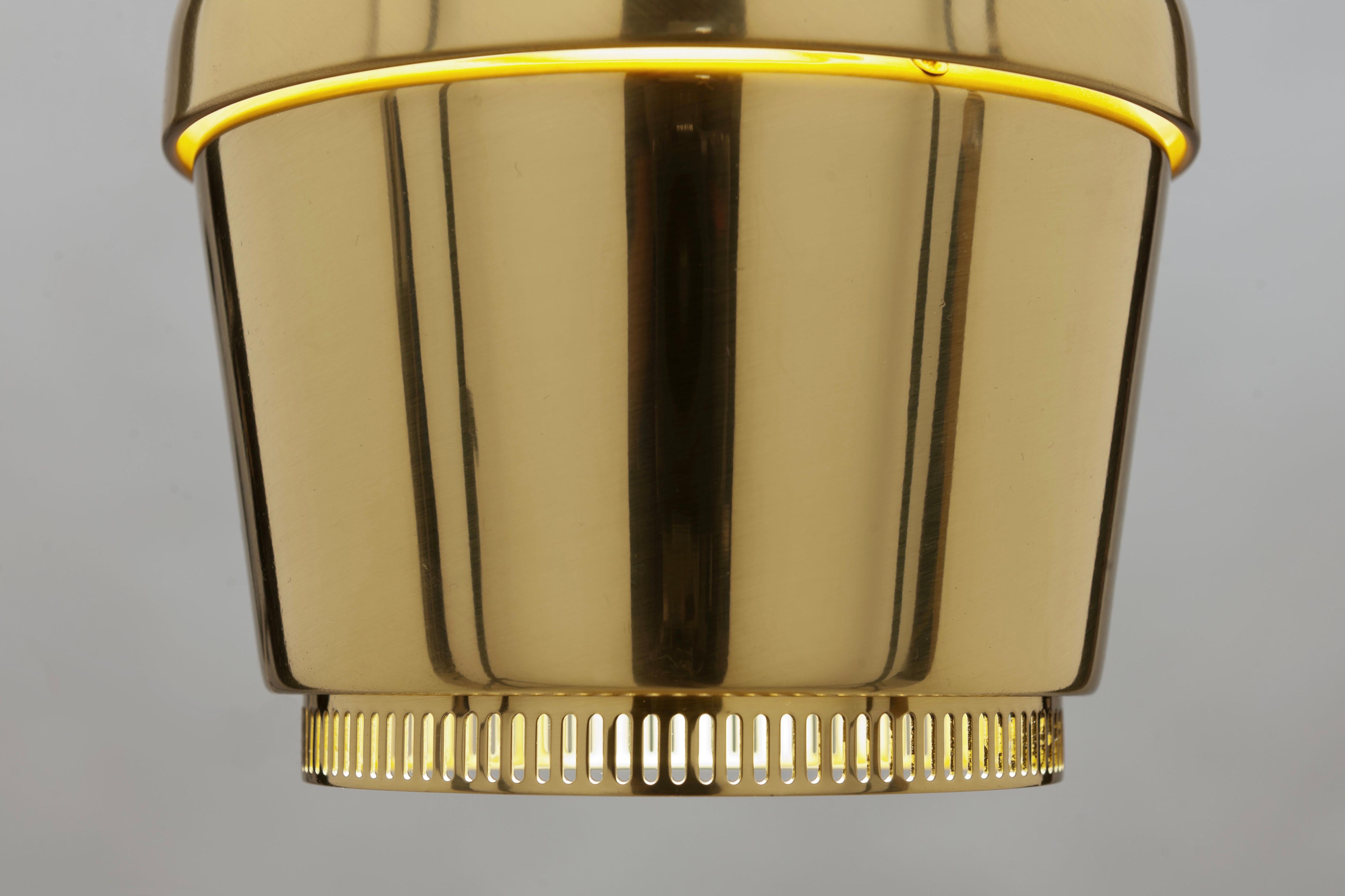 Finnish Brass 'Kultakello' Model A 330 'Golden Bell' Pendant by Alvar Aalto, Finland