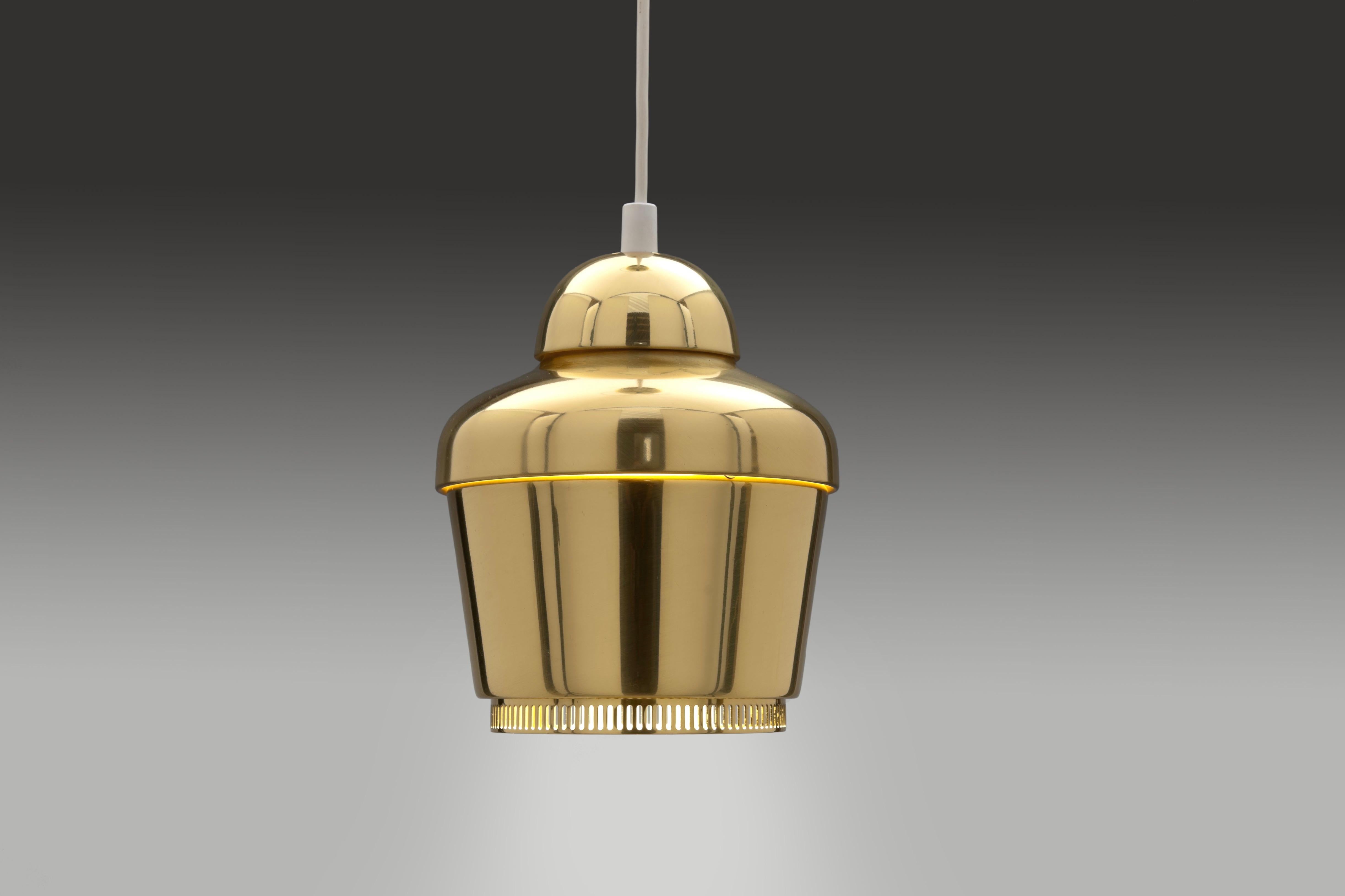 Brass 'Kultakello' Model A 330 'Golden Bell' Pendant by Alvar Aalto For Sale 1
